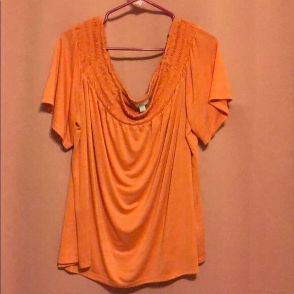 Boutique 2X pink top off shoulder super cute - Picture 2 of 7